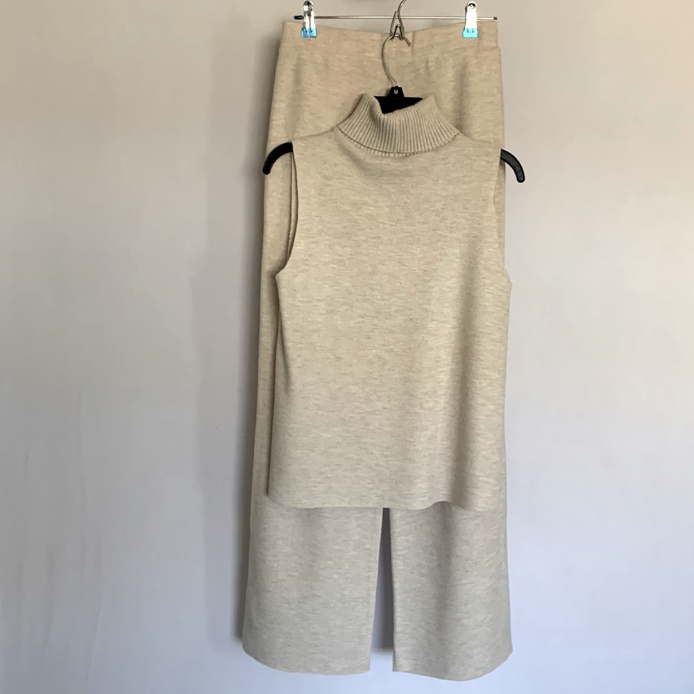 Wool/Sweater-like Trouser 2 piece set